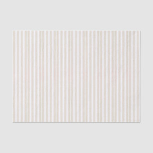 Cream Rose and White Painted Stripe Seamless Tissue Paper