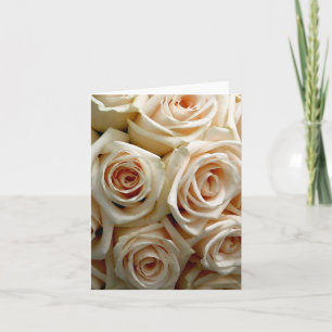 Cream Rose Bouquet - Thank You Card