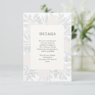 Cream Roses Details Enclosure Card