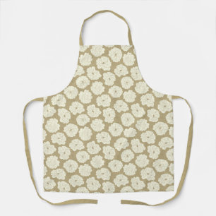 Cream Roses on Golden Beige - seamless pattern.  Apron