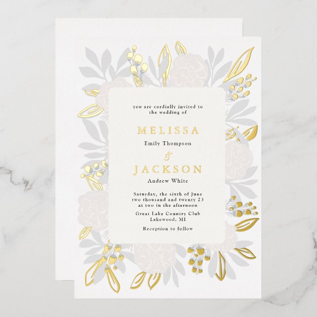Cream Roses Wedding (Front/Back)