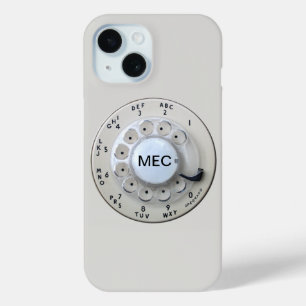 Cream Rotary Telephone Dial iPhone 15 Case