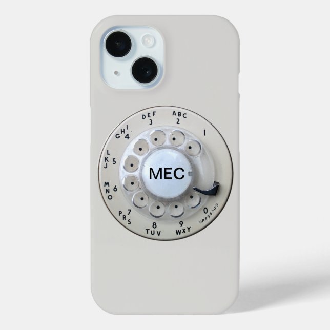 Cream Rotary Telephone Dial Case-Mate iPhone Case (Back)