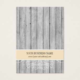 Cream Rustic Wood Custom Earring Card