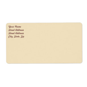 Cream  Shipping Label