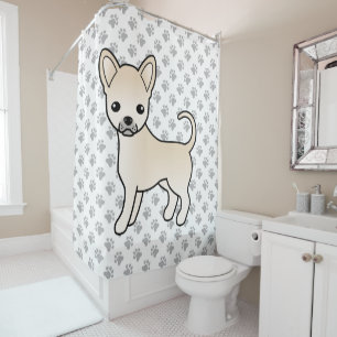 Cream Smooth Coat Chihuahua Cartoon Dog & Paws