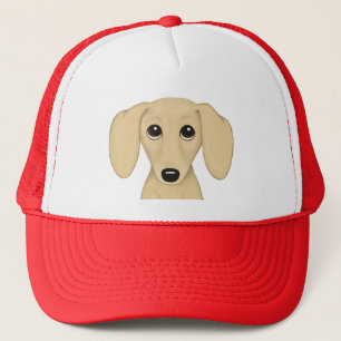 Cream Smooth Coated Dachshund Cute Wiener Dog Trucker Hat