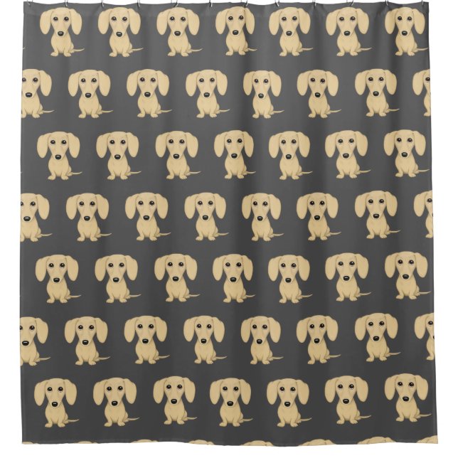 Cream Smooth Coated Dachshund Pattern Wiener Dogs (Front)