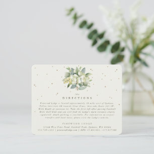 Cream Snowberry+Eucalyptus Bouquet Directions Enclosure Card