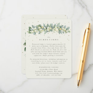 Cream Snowberry+Eucalyptus Garland Directions Enclosure Card