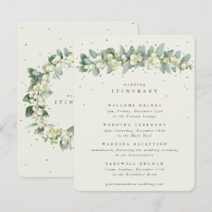 Cream Snowberry+Eucalyptus Garland Wedding Events Enclosure Card