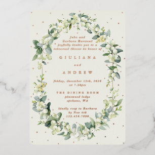 Cream Snowberry+Eucalyptus Wedding Rehearsal