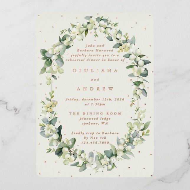 Cream Snowberry+Eucalyptus Wedding Rehearsal (Front)
