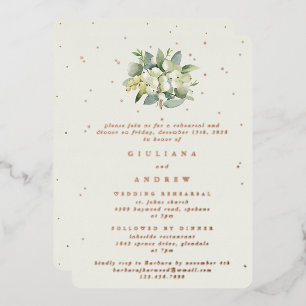 Cream Snowberry+Eucalyptus Wedding Rehearsal