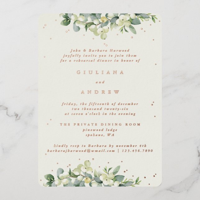 Cream Snowberry+Eucalyptus Wedding Rehearsal (Front)