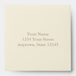 Cream Square Envelope with Custom Address