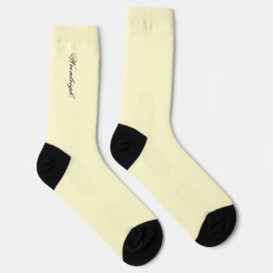 Cream Sustainable Crew Socks Custom Name Gift Sock