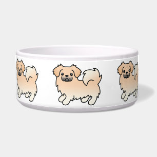 Cream Tibetan Spaniel Cartoon Dog