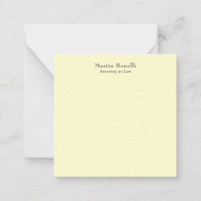 Cream Unique Classic Personalized Custom Own Name Card (Front)