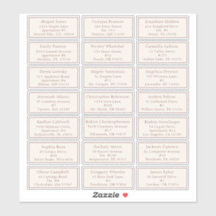 Cream Vintage Fall Baby Shower Guest Address