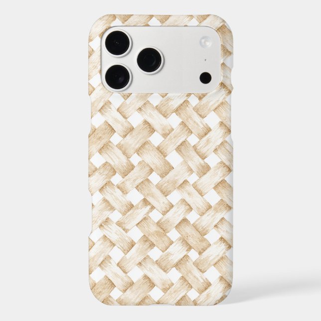 Cream White Faux Basket Weave  (Back)