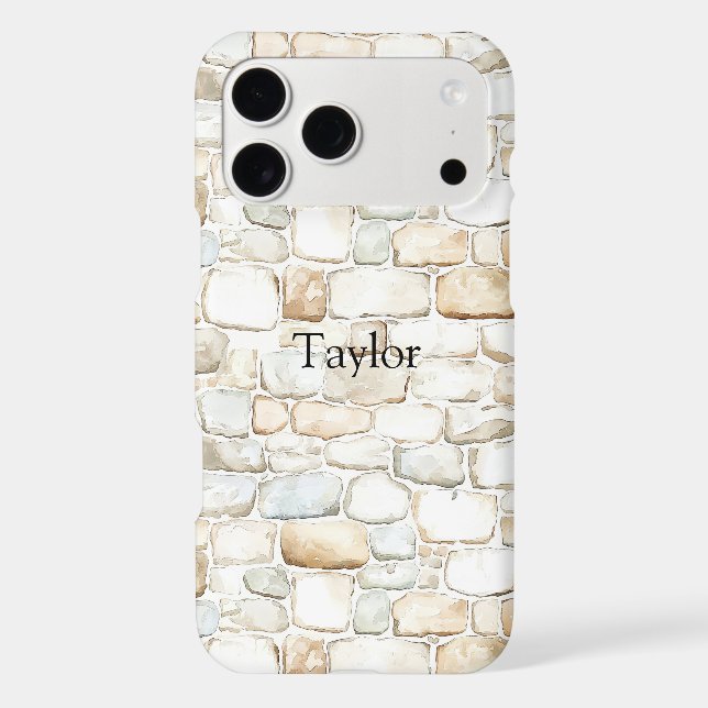 Cream White Grey Faux Stones   (Back)