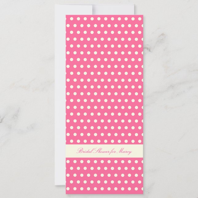 Cream White Ivory Polka Dot Pattern Invitation (Front)