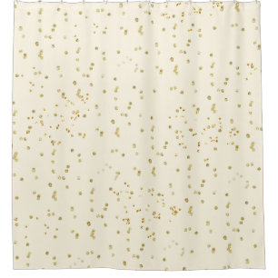 Cream with gold confetti scatter polka dots