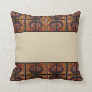 Cream with Warm Accent Ethiopian Traditional   Throw Pillow