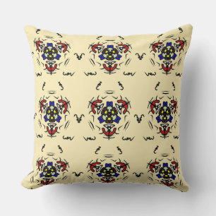 Cream Zen Mandala" Throw Pillow