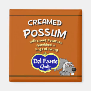 Creamed Possum soup can label magnet