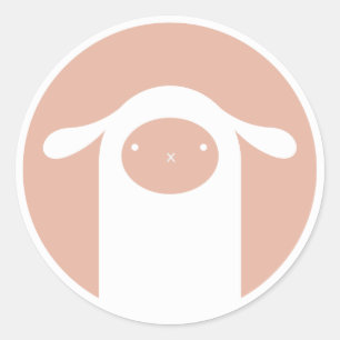 Creamsicle Teacup Alpaca Classic Round Sticker