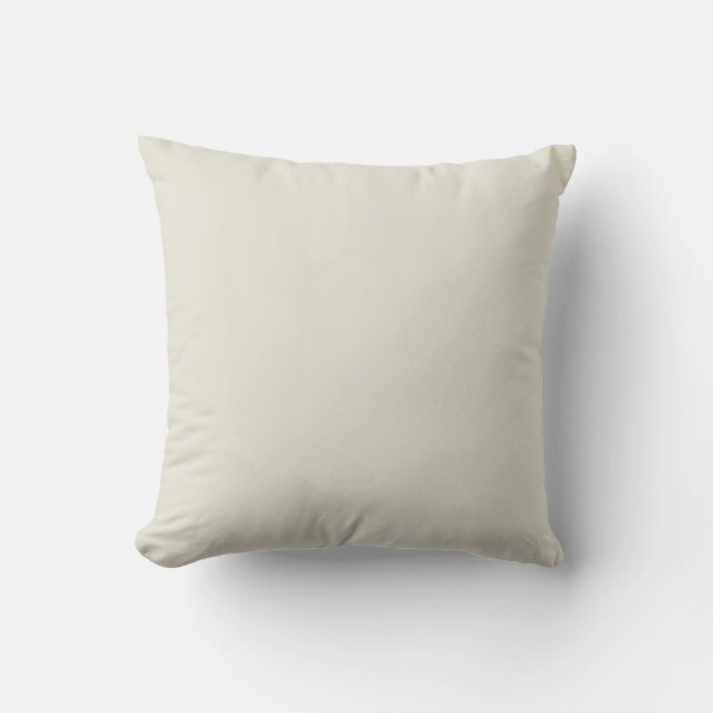 Creamy Beige Solid Colour Throw Pillow (Front)