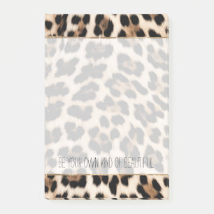 Creamy Brown Black Leopard Print Post-it Notes