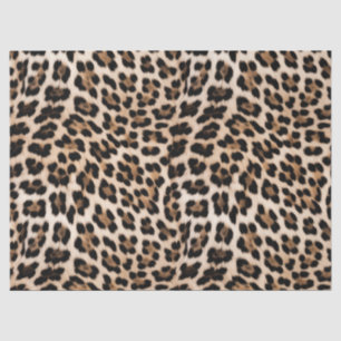 Creamy Brown Black Leopard   Tissue Paper