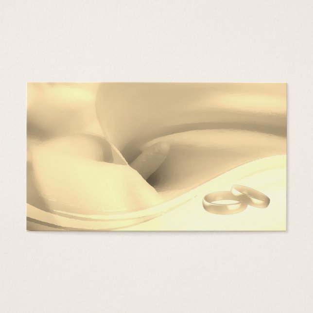 Creamy Calla Lily Wedding Rings Favour Tag (Front)
