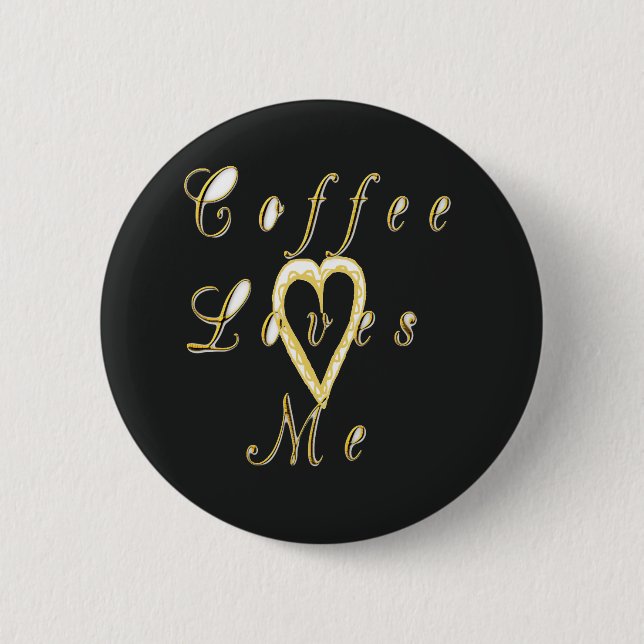 Creamy Coffee Lovers Design 2 Inch Round Button (Front)