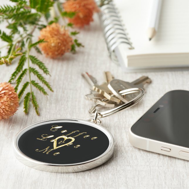 Creamy Coffee Lovers Design Keychain (Side)
