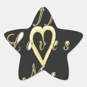 Creamy Coffee Lovers Design Star Sticker