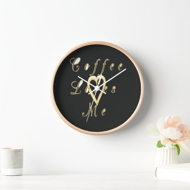 Creamy Coffee Lovers Design Wall Clock (Home)