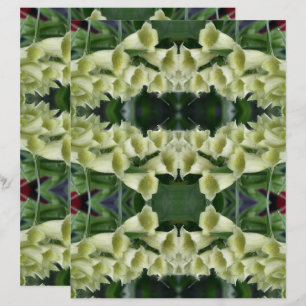 Creamy Foxglove Flower Abstract Scrapbook Paper