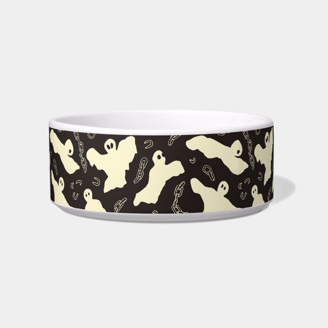 Creamy Ghosts - Halloween pattern. Bowl (Front)