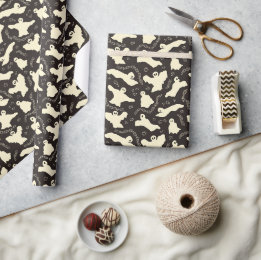 Creamy Ghosts - Halloween pattern. Wrapping Paper