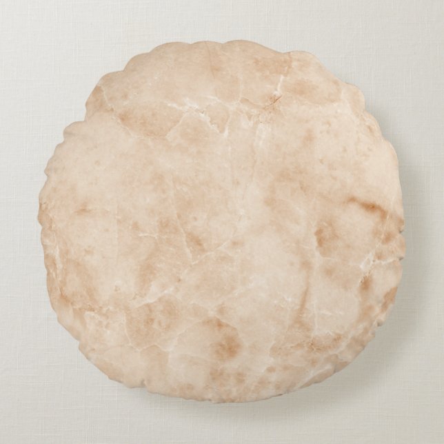 Creamy Marble Texture Round Pillow (Front)