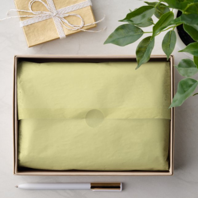 Creamy Pale Pastel Butter Yellow Solid Tissue Paper (Gift)