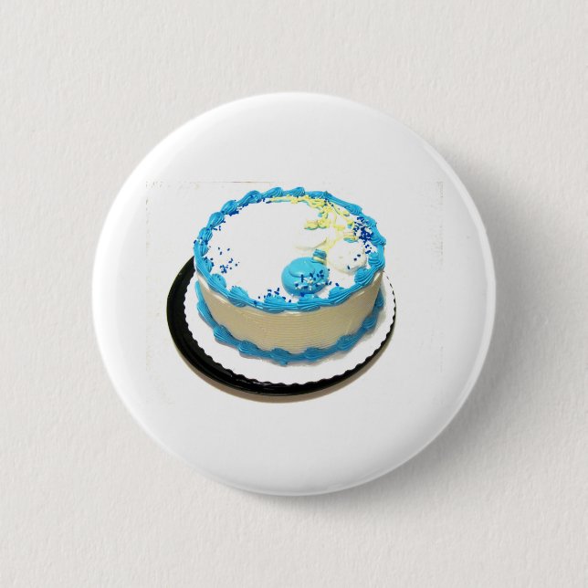 Creamy Party Cake 2 Inch Round Button (Front)