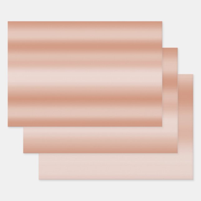 Creamy Peach Rose Blush Ombre      Wrapping Paper Sheet (Set)