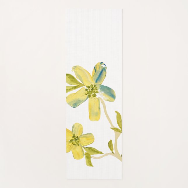 Creamy Petals by Lydia's Art Sangria Yoga Mat (Front)