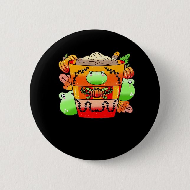 Creamy Pumpkin Spice Latte Season 2 Inch Round Button (Front)
