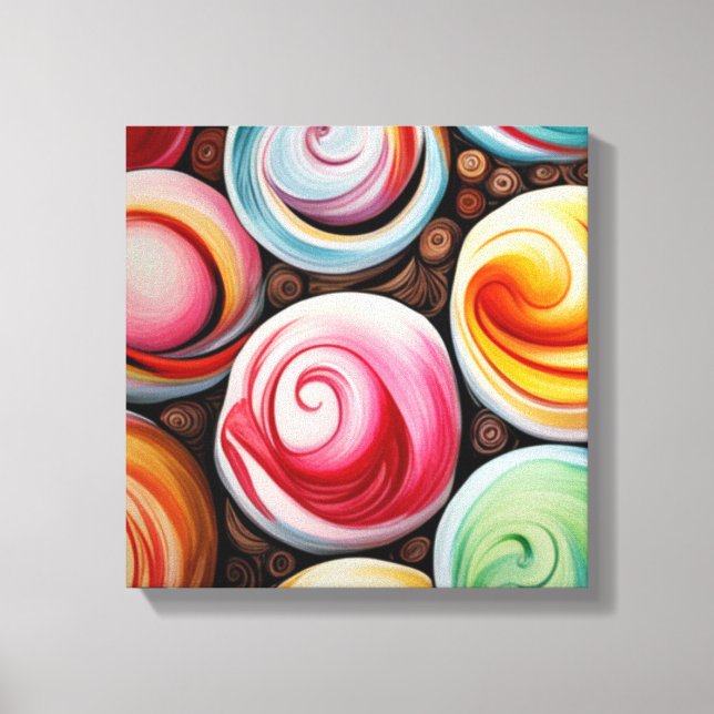 Creamy Swirls Canvas Print (Front)
